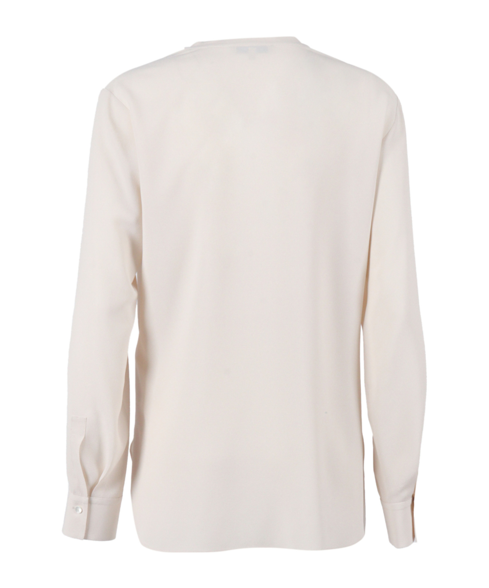 Antonelli Long-sleeved Blouse With V-neckline And Buttoned Cuffs In Neutral