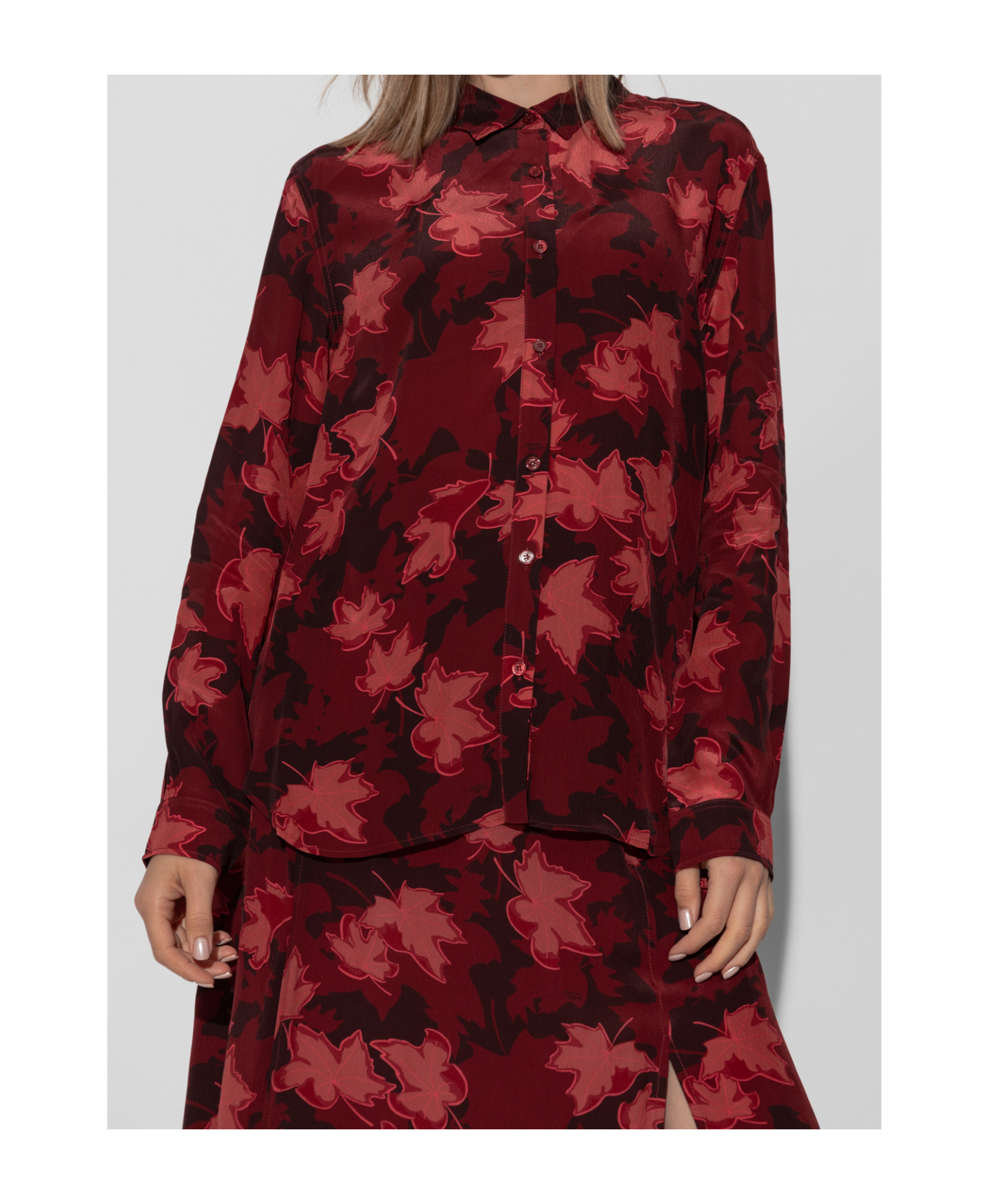 Shop Maison Kitsuné Classic Fluid Shirt In Red