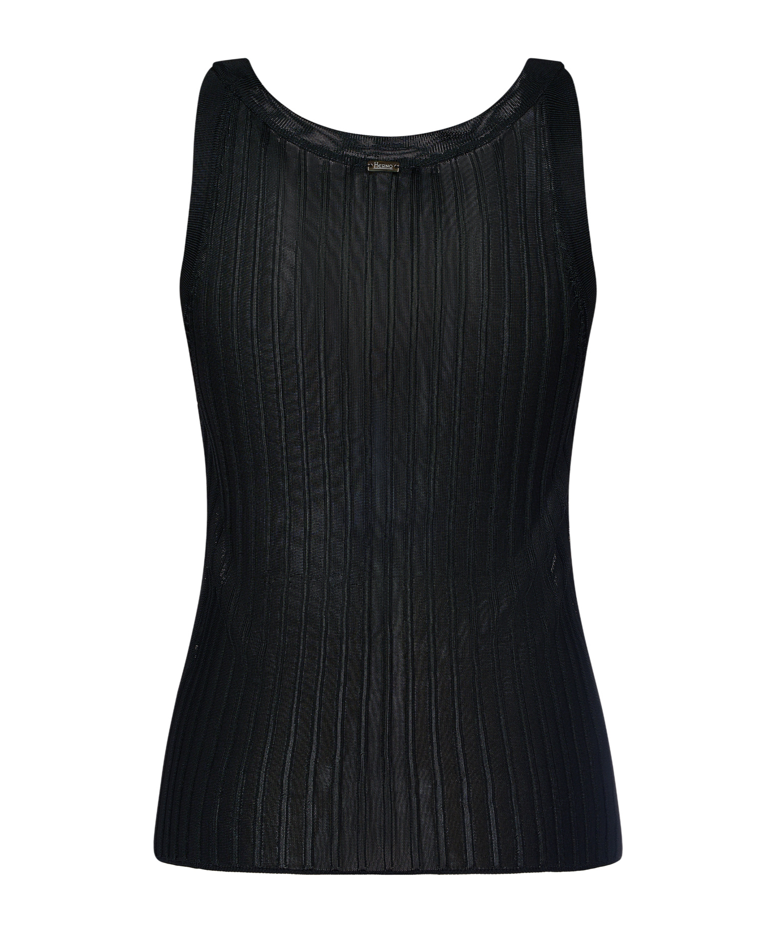 Herno Ribbed Vest In Black