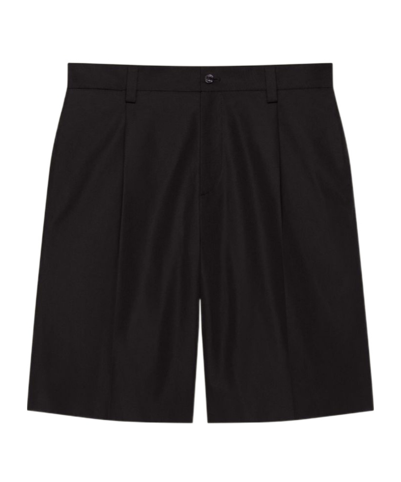 Givenchy Two-pleat Bermuda Shorts In Cotton In Black