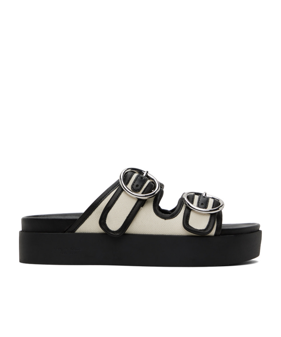 Rag & Bone Geo Buckle Platform Slides