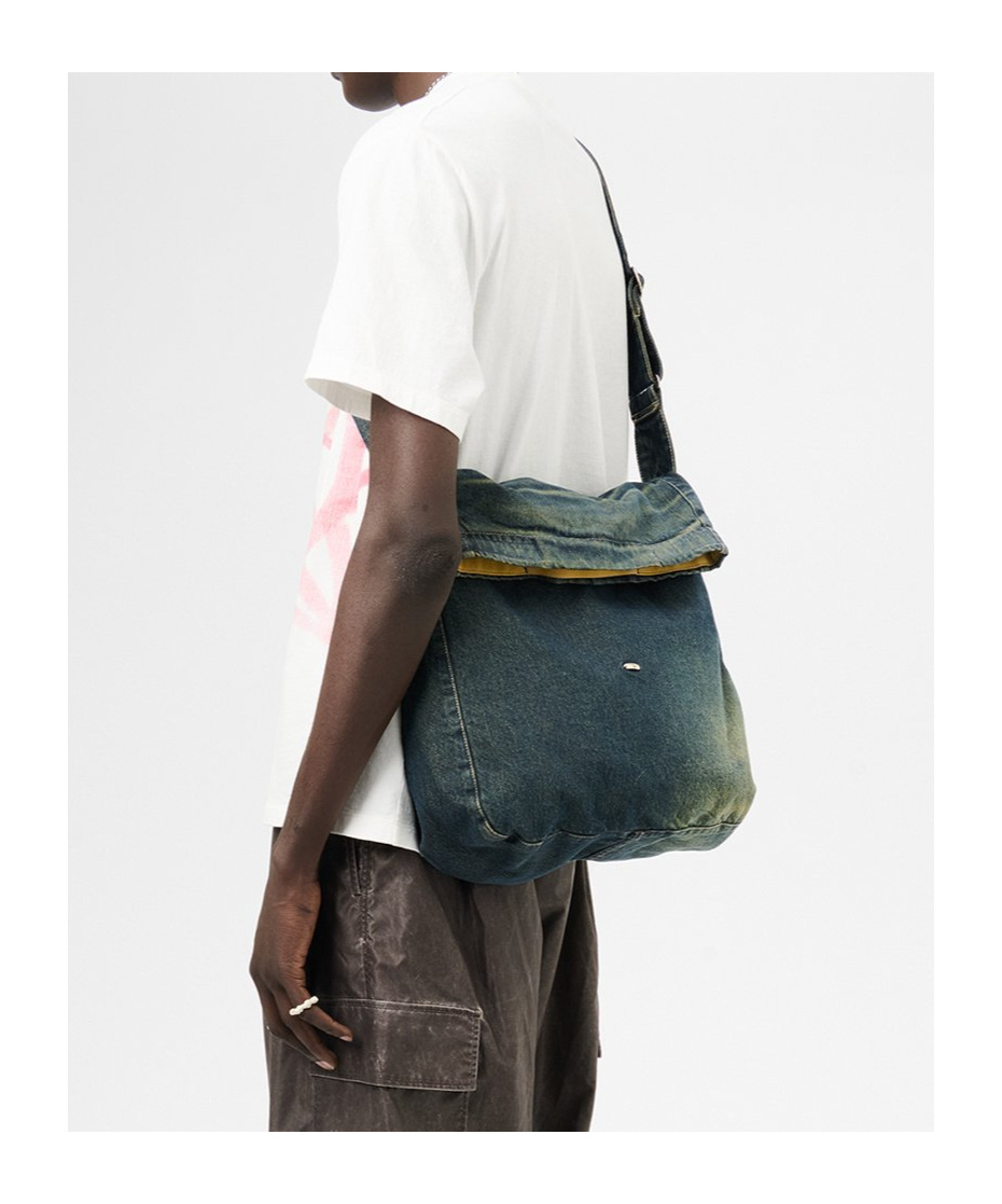 Our Legacy Denim Cross-body Bag In Black