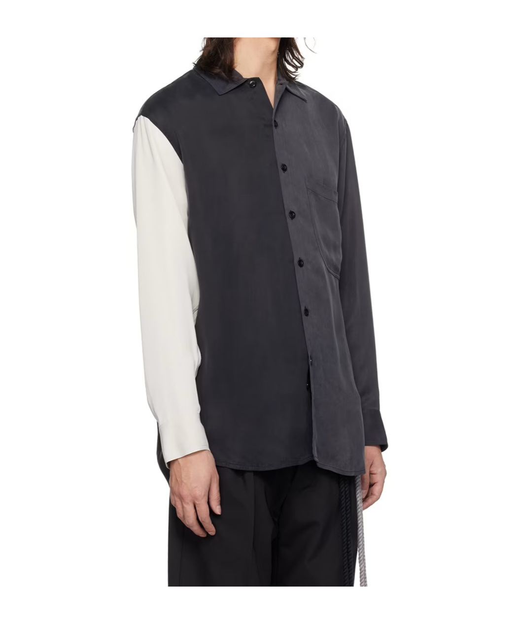 Shop Song For The Mute Paneled Long-sleeved Shirt