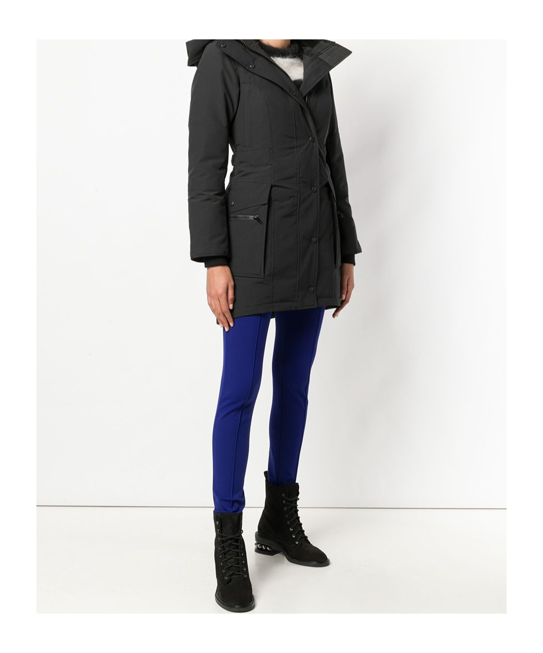 Canada Goose Hooded Parka In Black