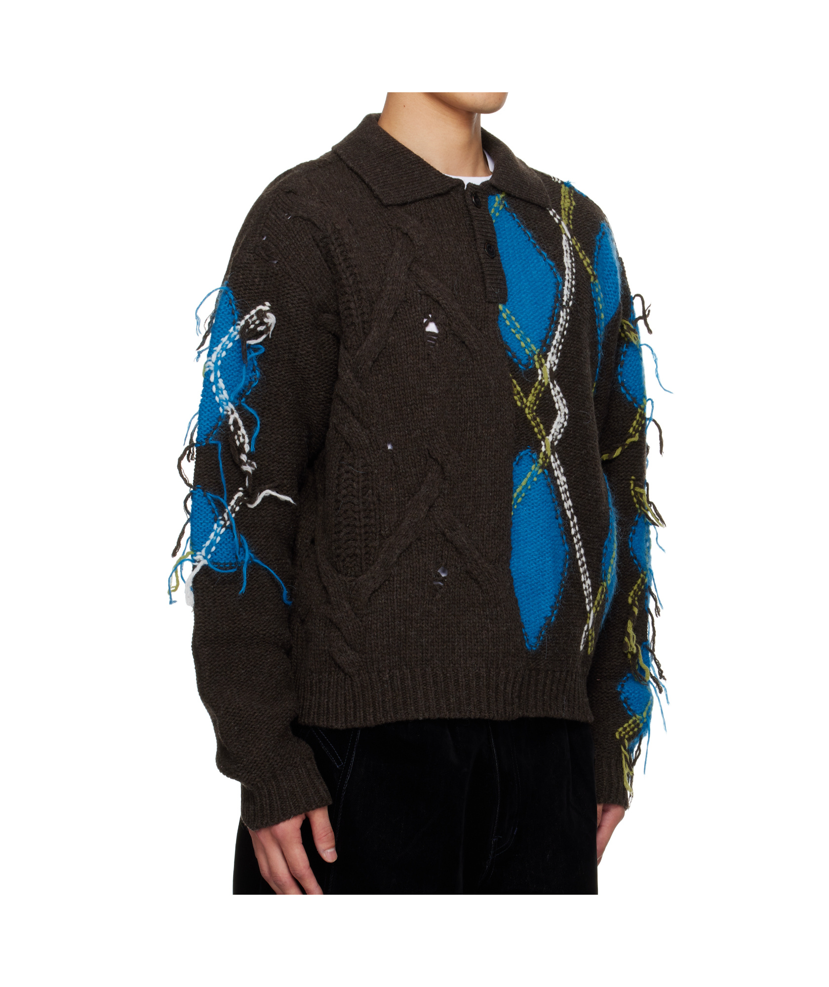 Andersson Bell Argyle Fisherman Sweater In Multi
