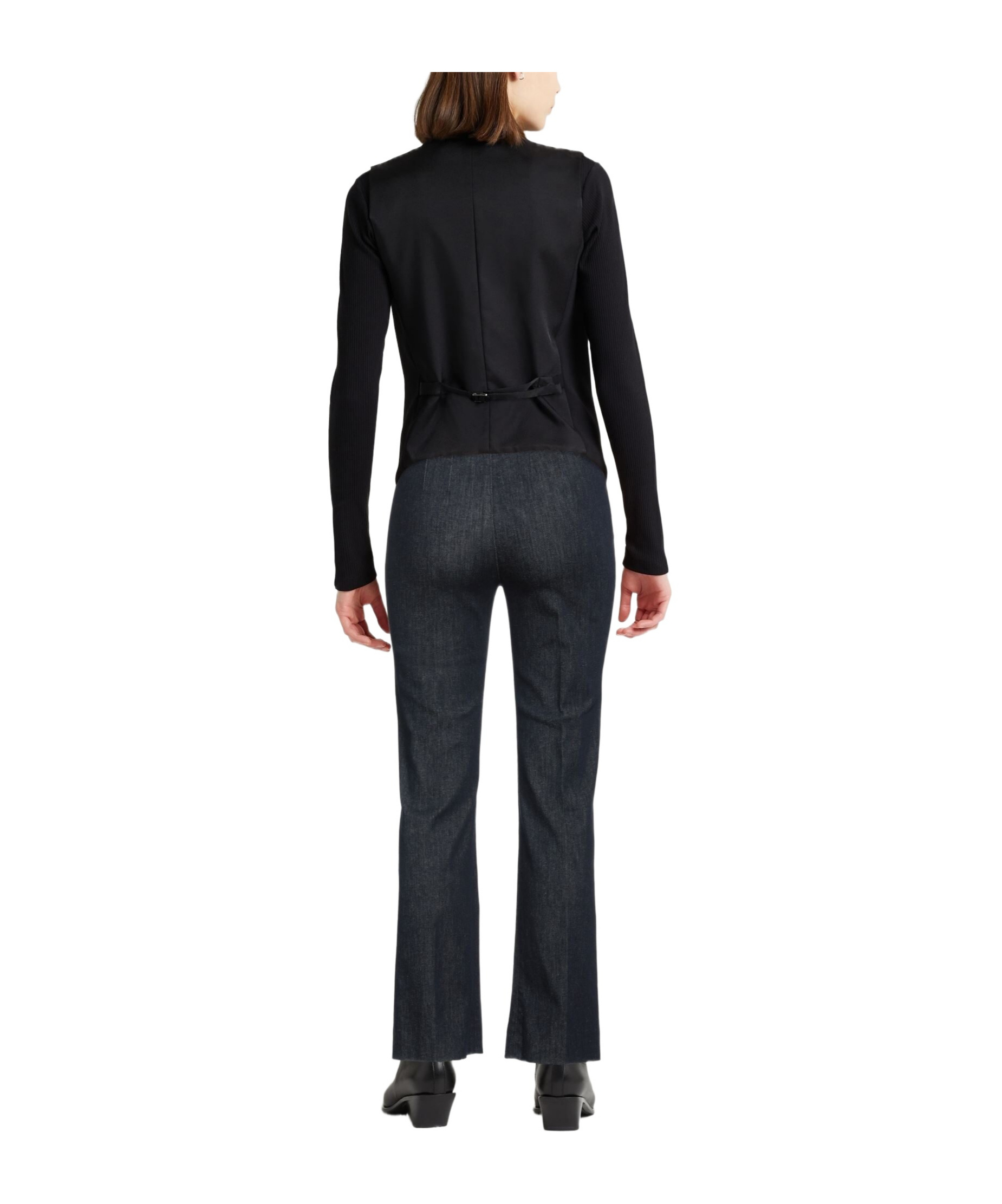Max Mara Solid Colour Bootcut Jeans In Blue