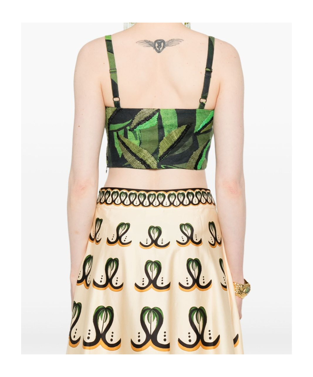 Farm Rio Spaghetti Strap Camisole In Green