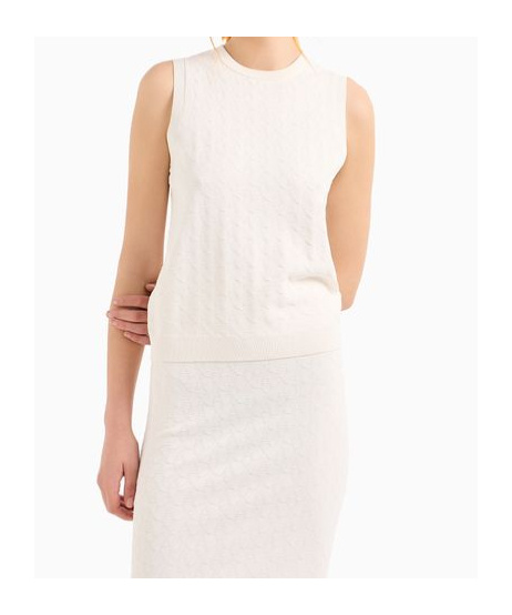 Armani Exchange Sleeveless Vest In White