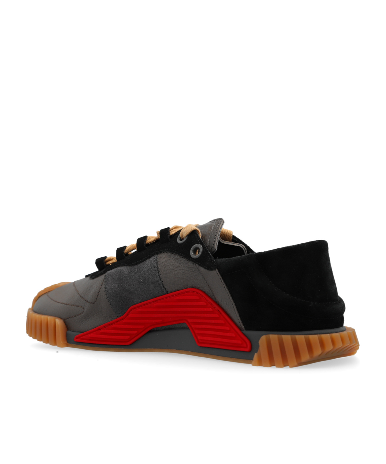 Dolce & Gabbana Ns1 Panelled Leather Sneakers In Black