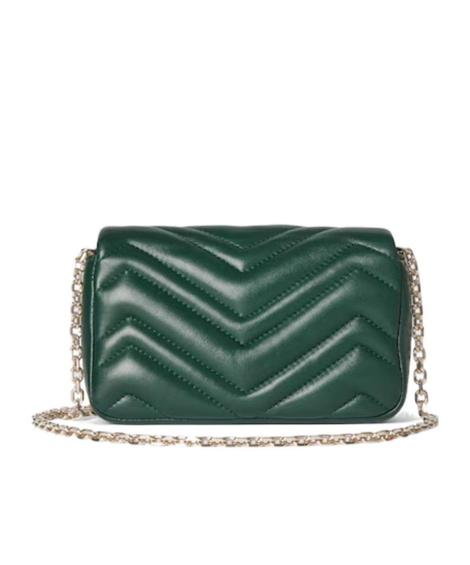 Gucci Gg Marmont Mini Shoulder Bag In Green