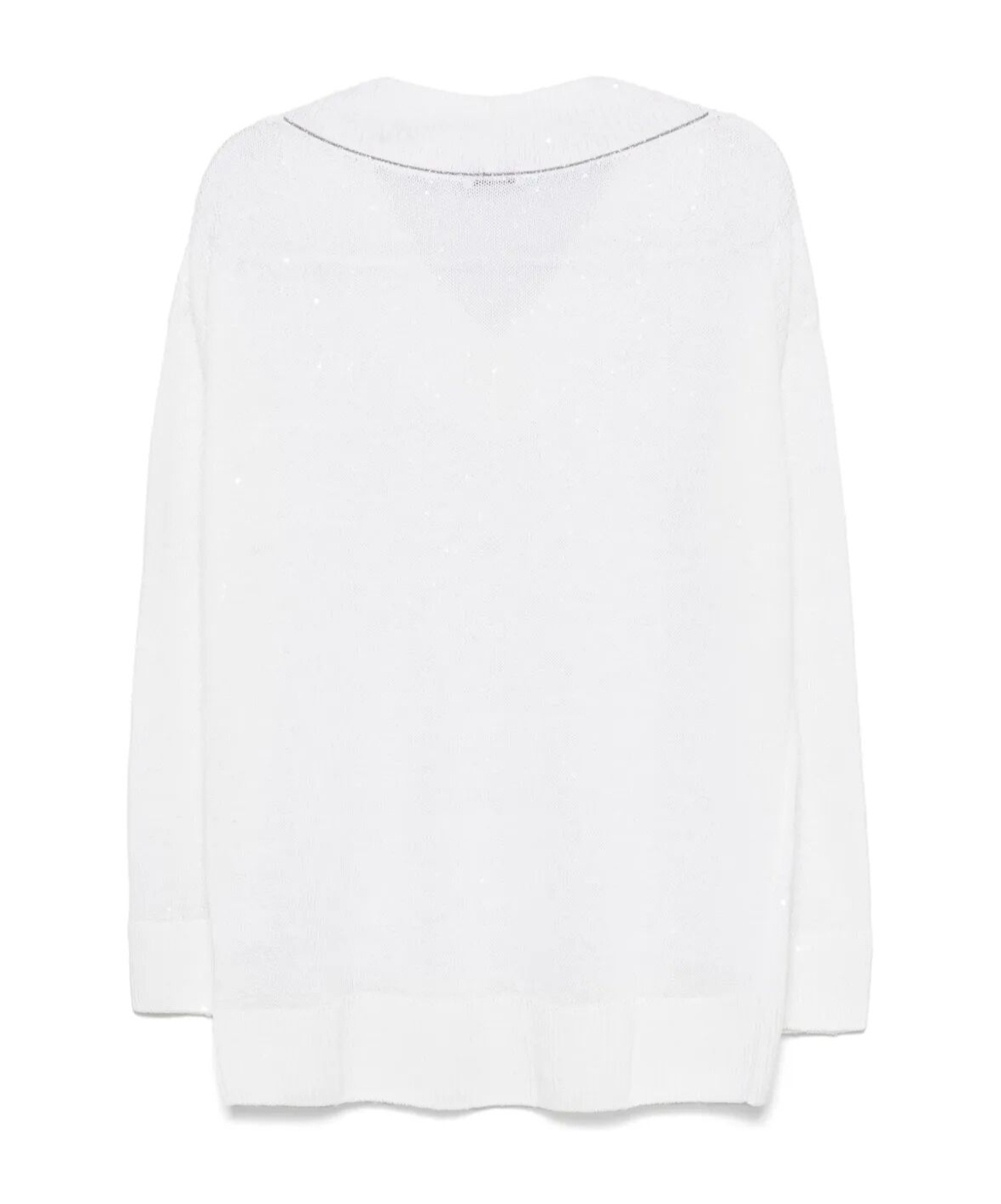 Brunello Cucinelli Sequin-detailed Sweater In White
