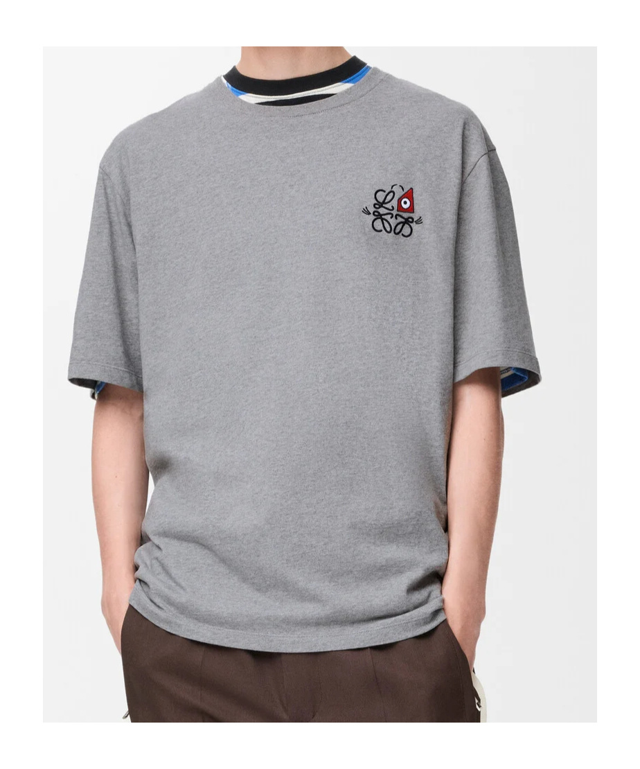Loewe Loose Fit T-shirt In Gray