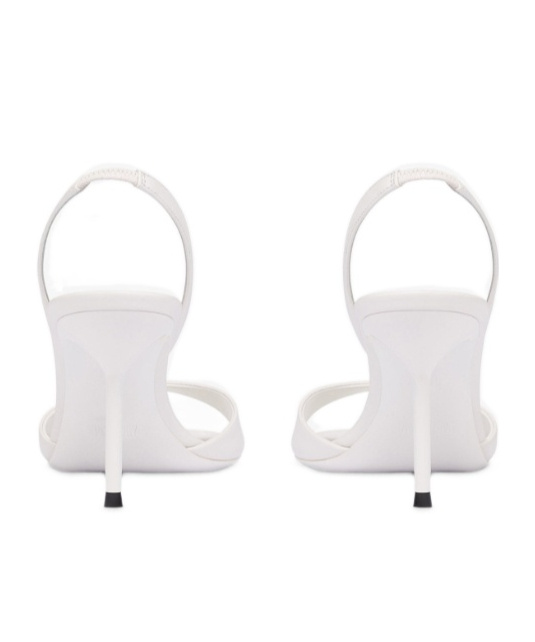 Paris Texas Lidia Sandal Slingback Open Toe White In White