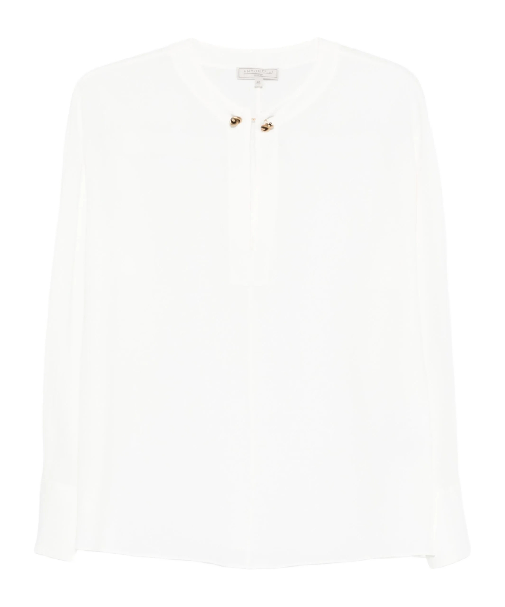 Antonelli Long-sleeved Blouse In White