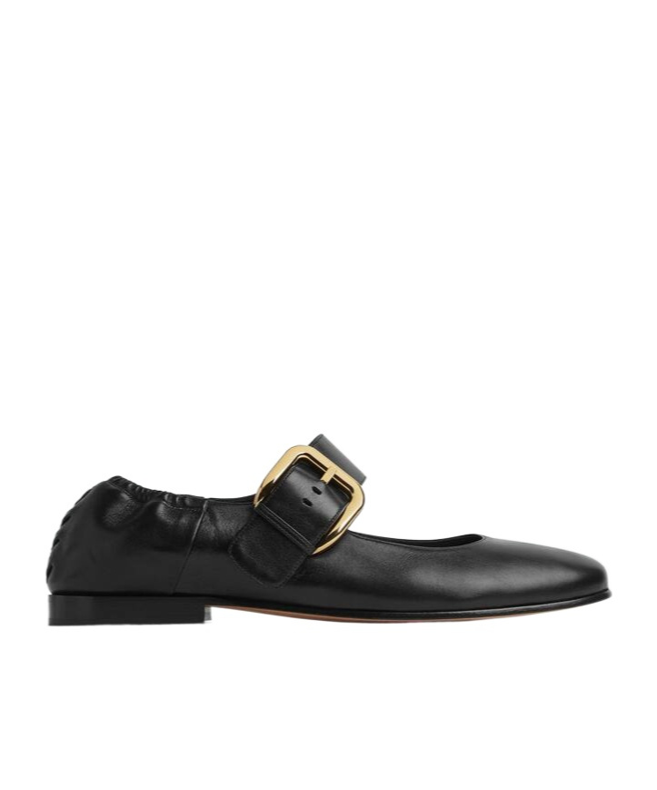 Shop Bottega Veneta Astaire Mary-jane Ballerina In Black