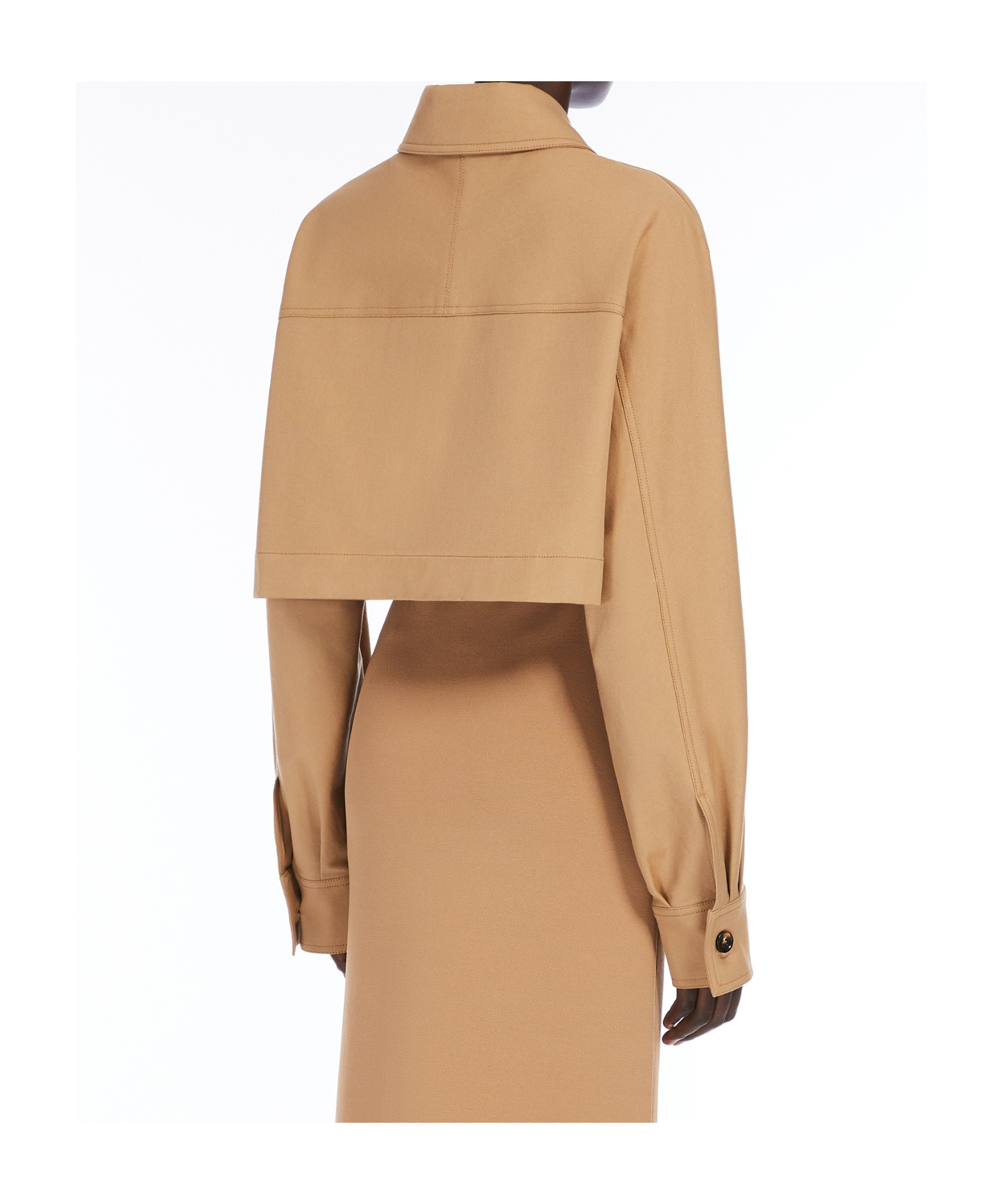 Max Mara Long-sleeved Casual Jacket In Nude