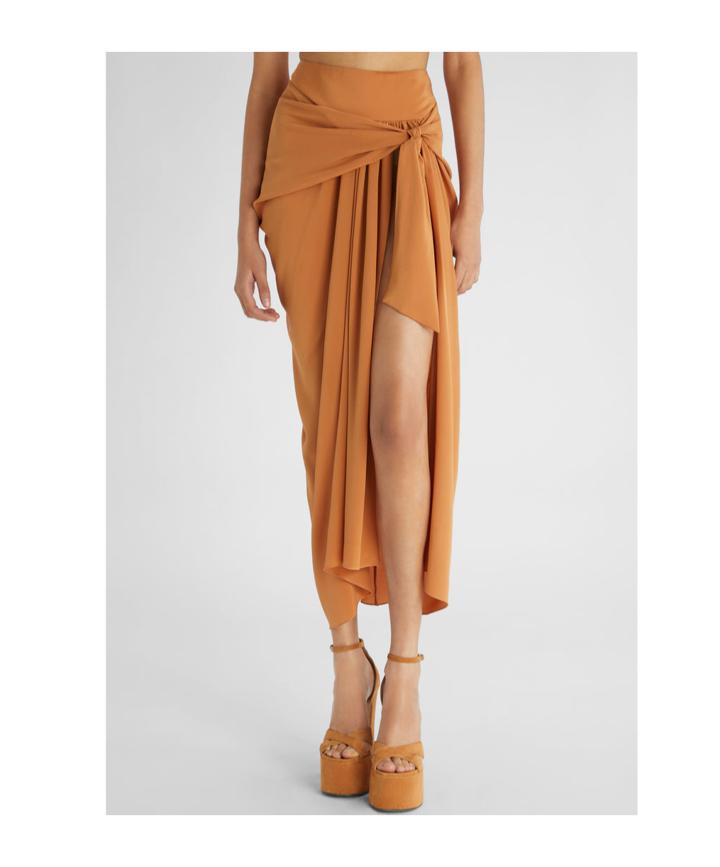 Ermanno Scervino Pleat-detail Silk Skirt