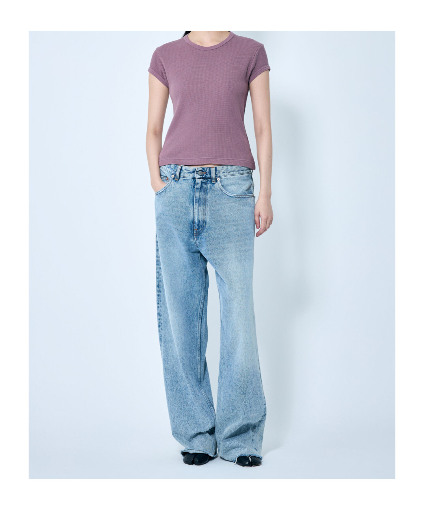 Acne Studios Women Thermal T-shirt In Blue