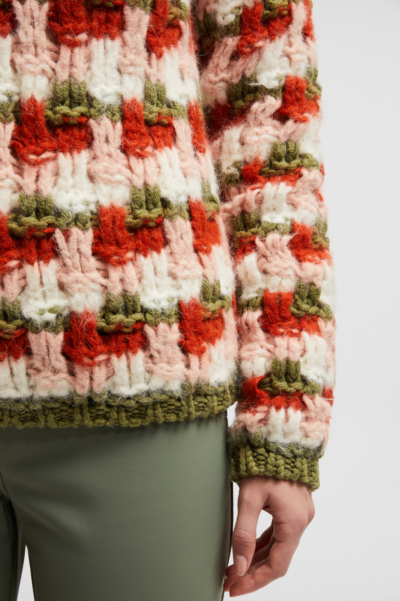 Moncler Round Neck Sweater In Multicolor