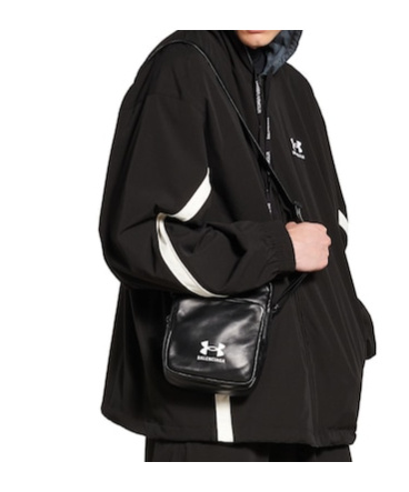 Balenciaga X Under Armour Zippered Shoulder Bag In Black
