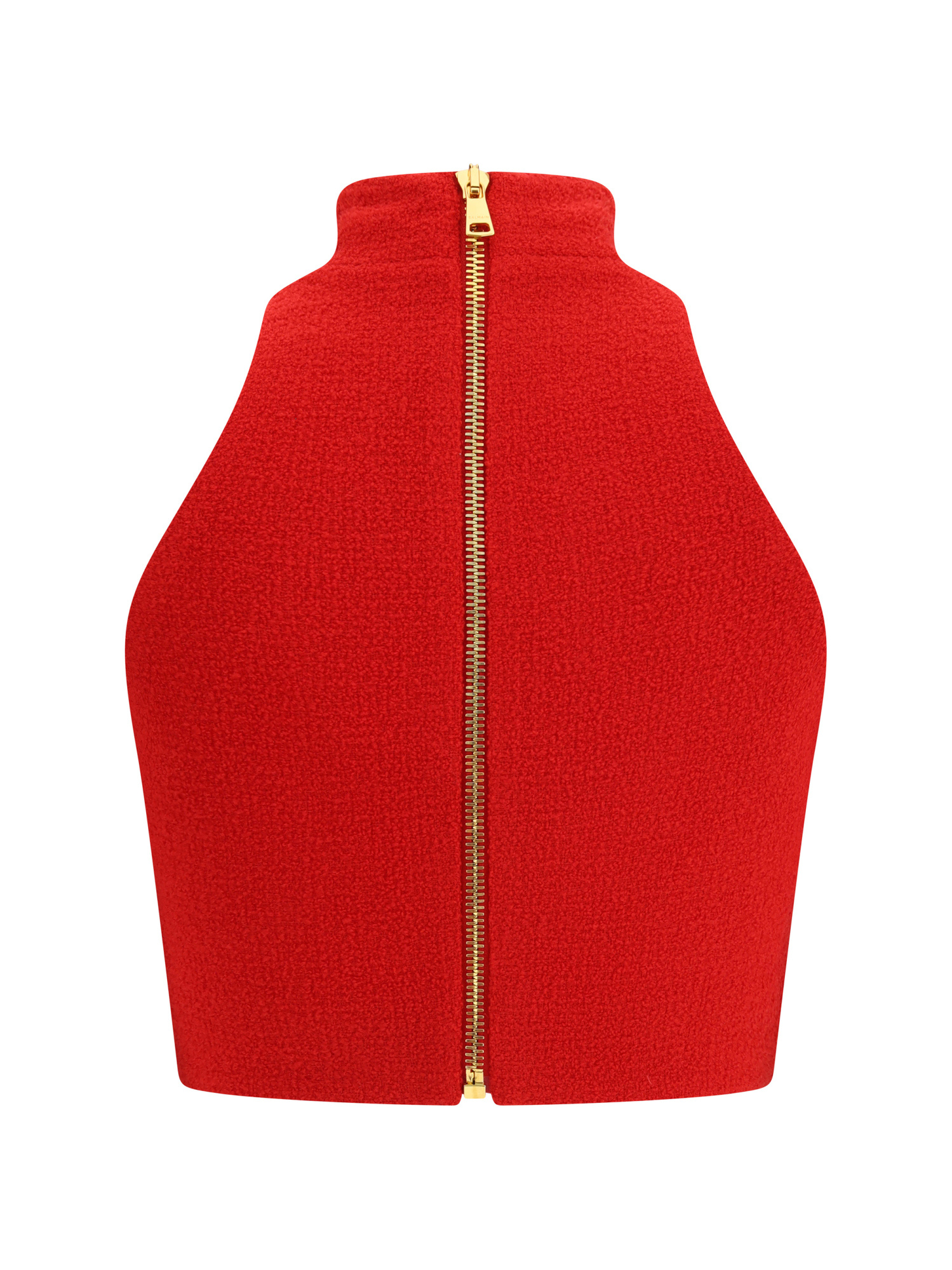 Balmain Sleeveless Vest In Red