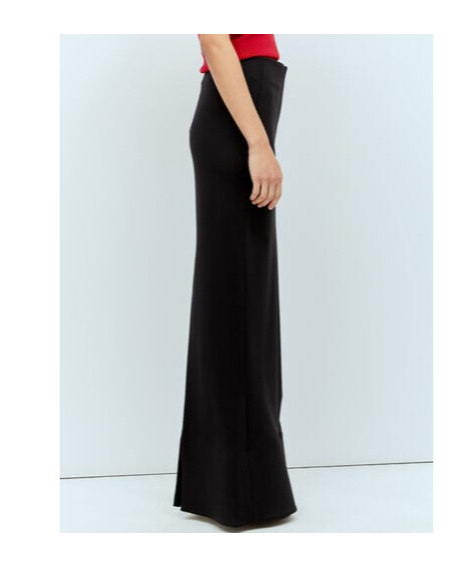 Jacquemus Rear Slit Maxi Skirt In Black