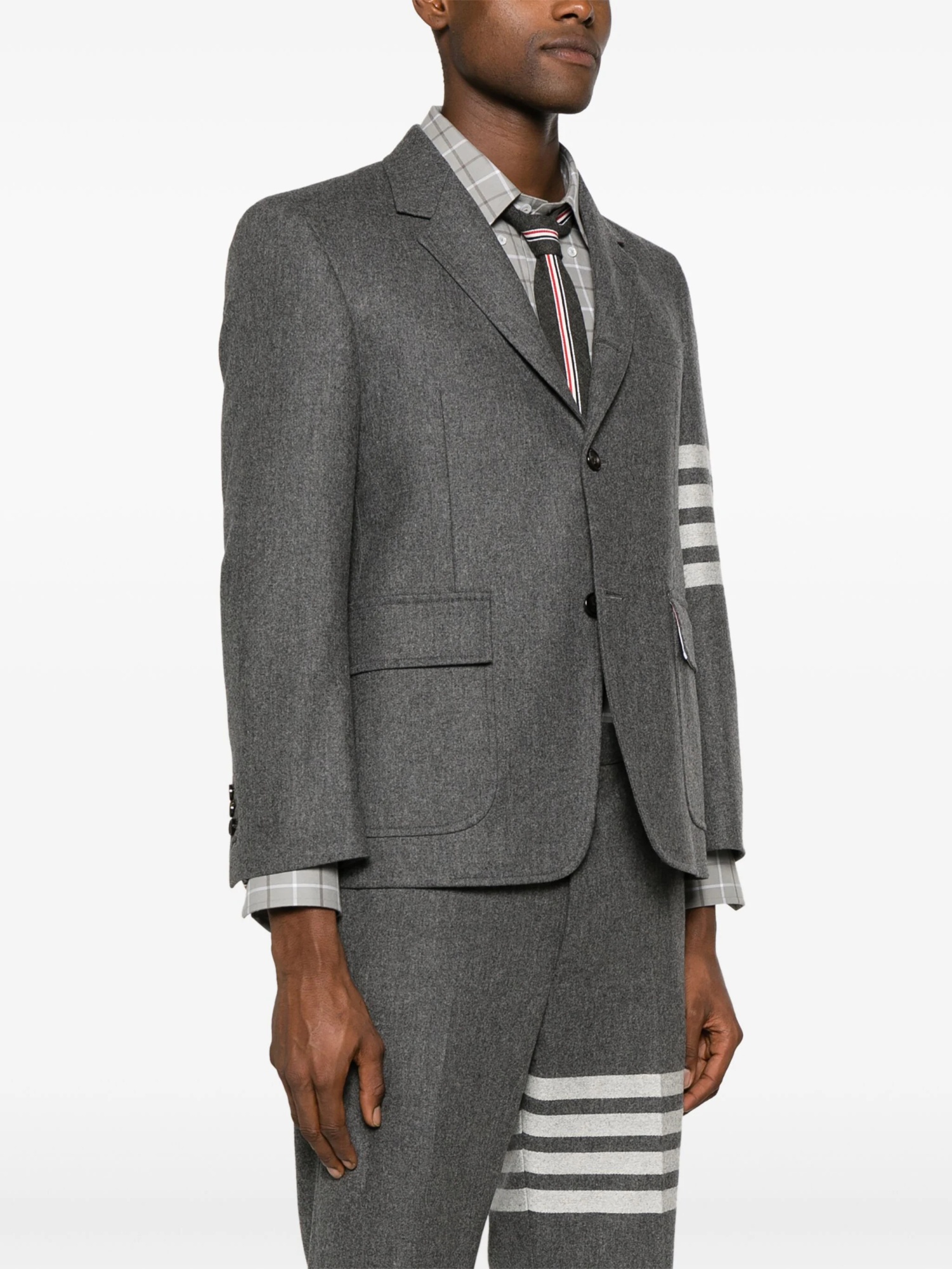 Thom Browne 4-bar Stripe Single-breasted Blazer In Black