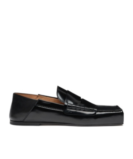 Shop Jacquemus Square-toe Flat Shoes In Black