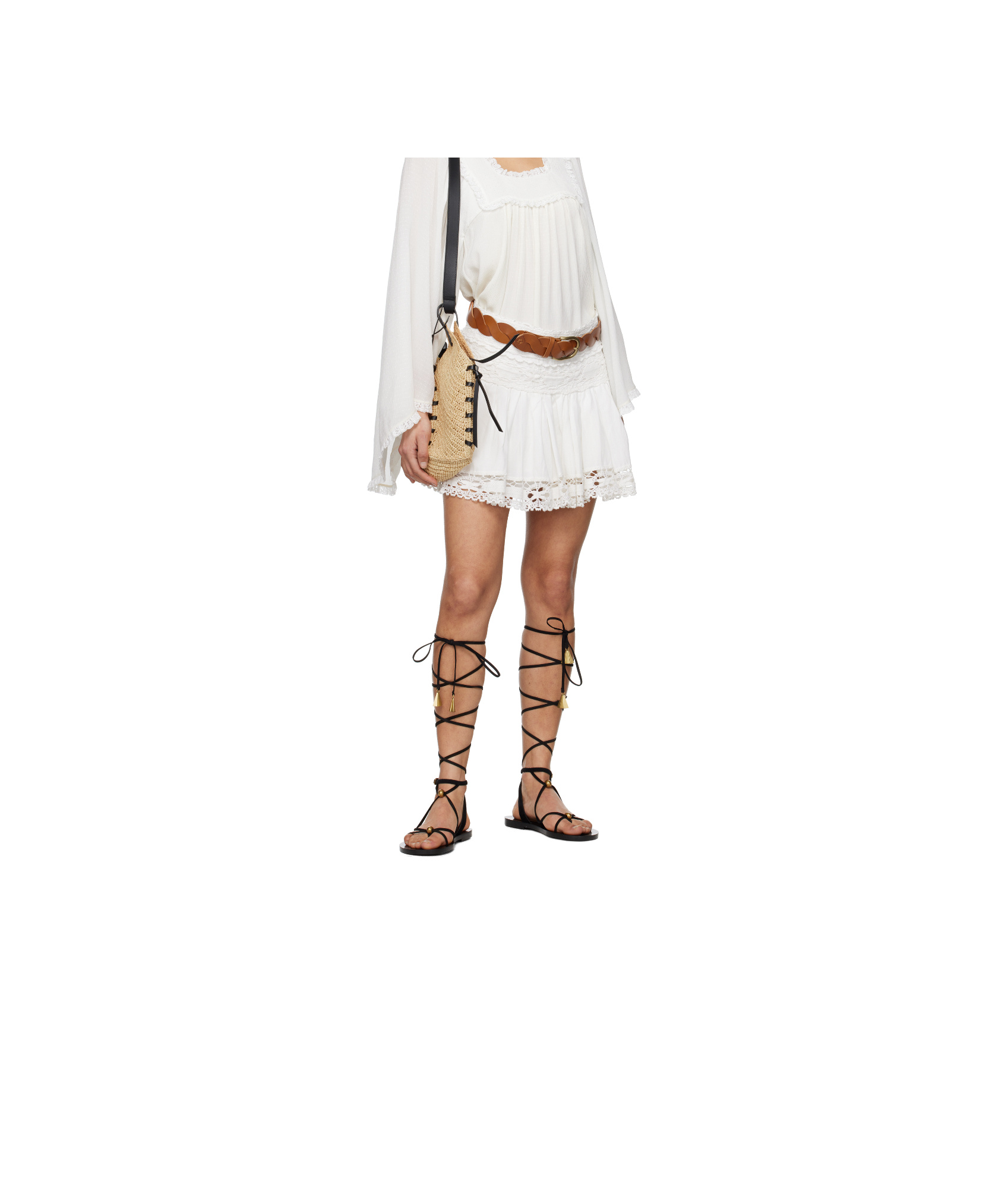 Isabel Marant Tan Zigza Belt In Brown