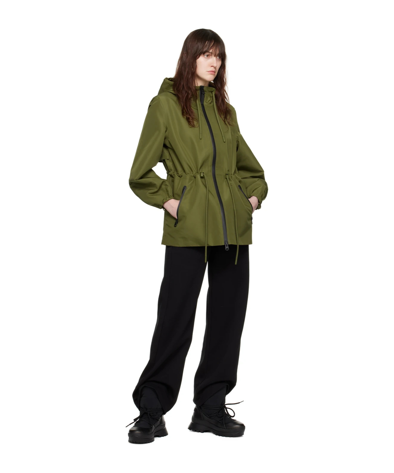 Mackage Kalea Zipper Casual Jacket In Green