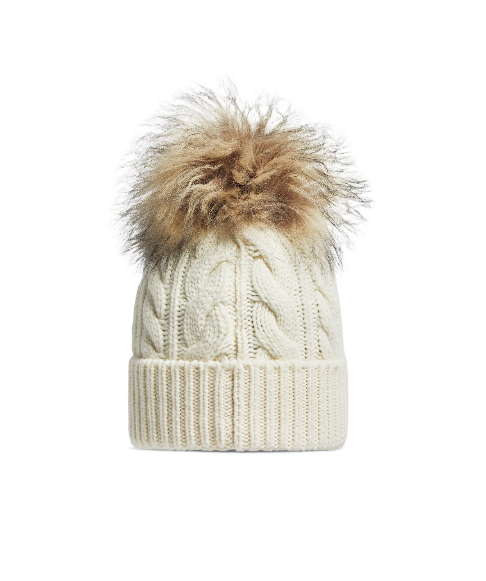 Moncler Logo Cashmere Curling Hat In Nude