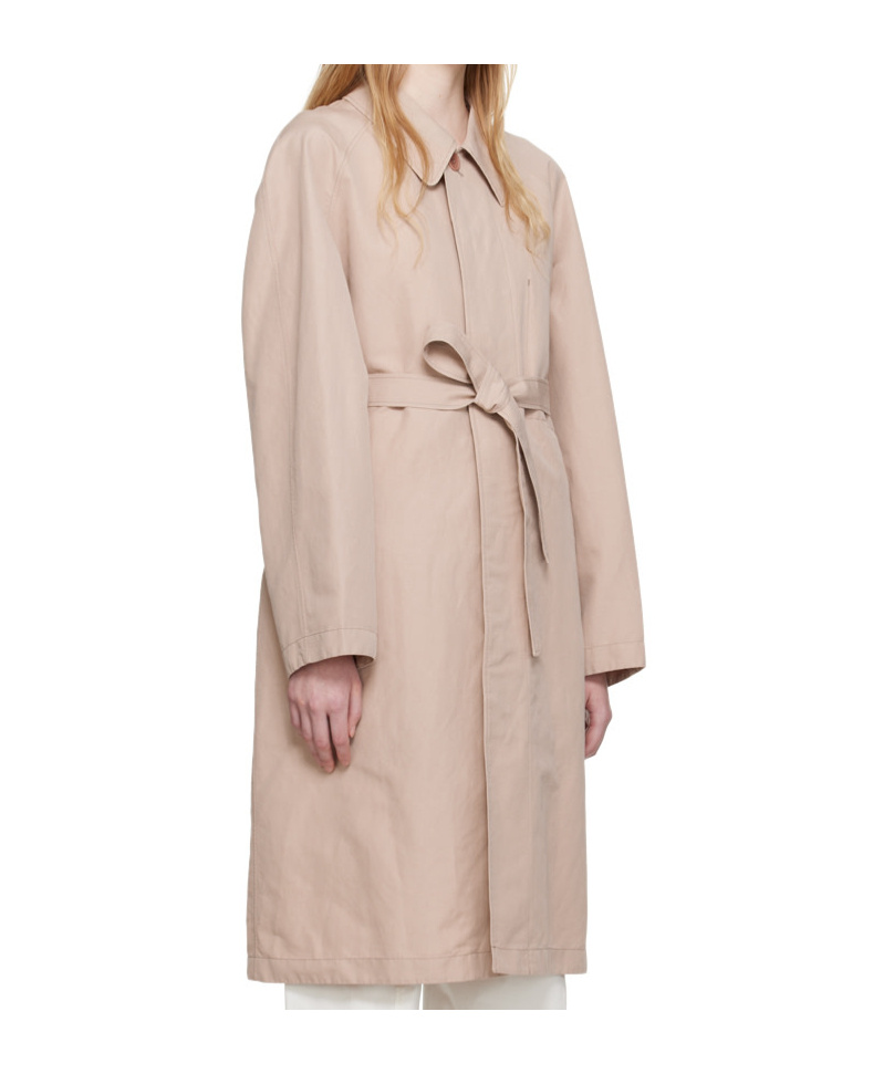 Lemaire Belted Trench Coat In Nude