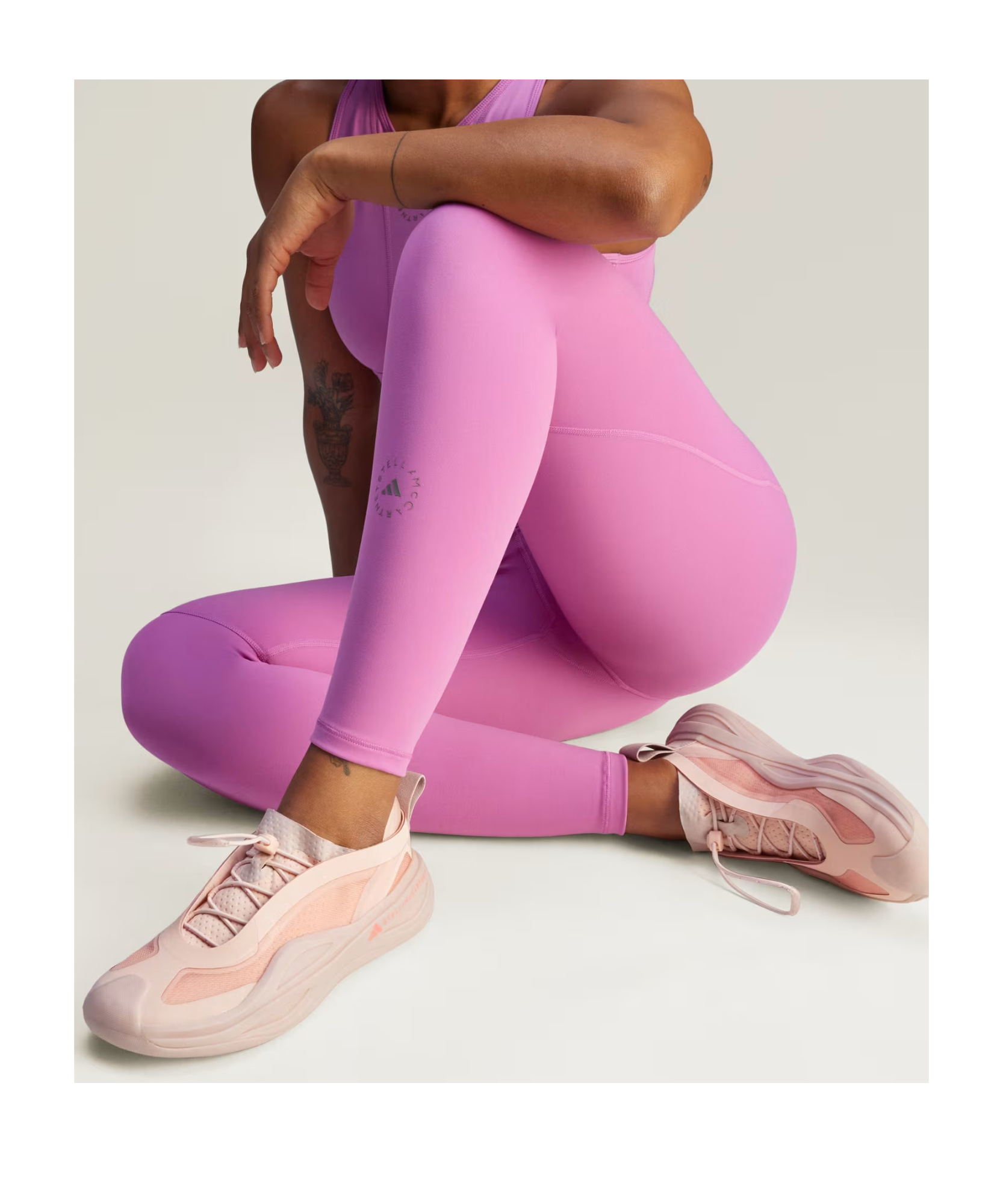 Shop Adidas By Stella Mccartney Truestrenght Yoga Leggings In Semi Pulse Lilac
