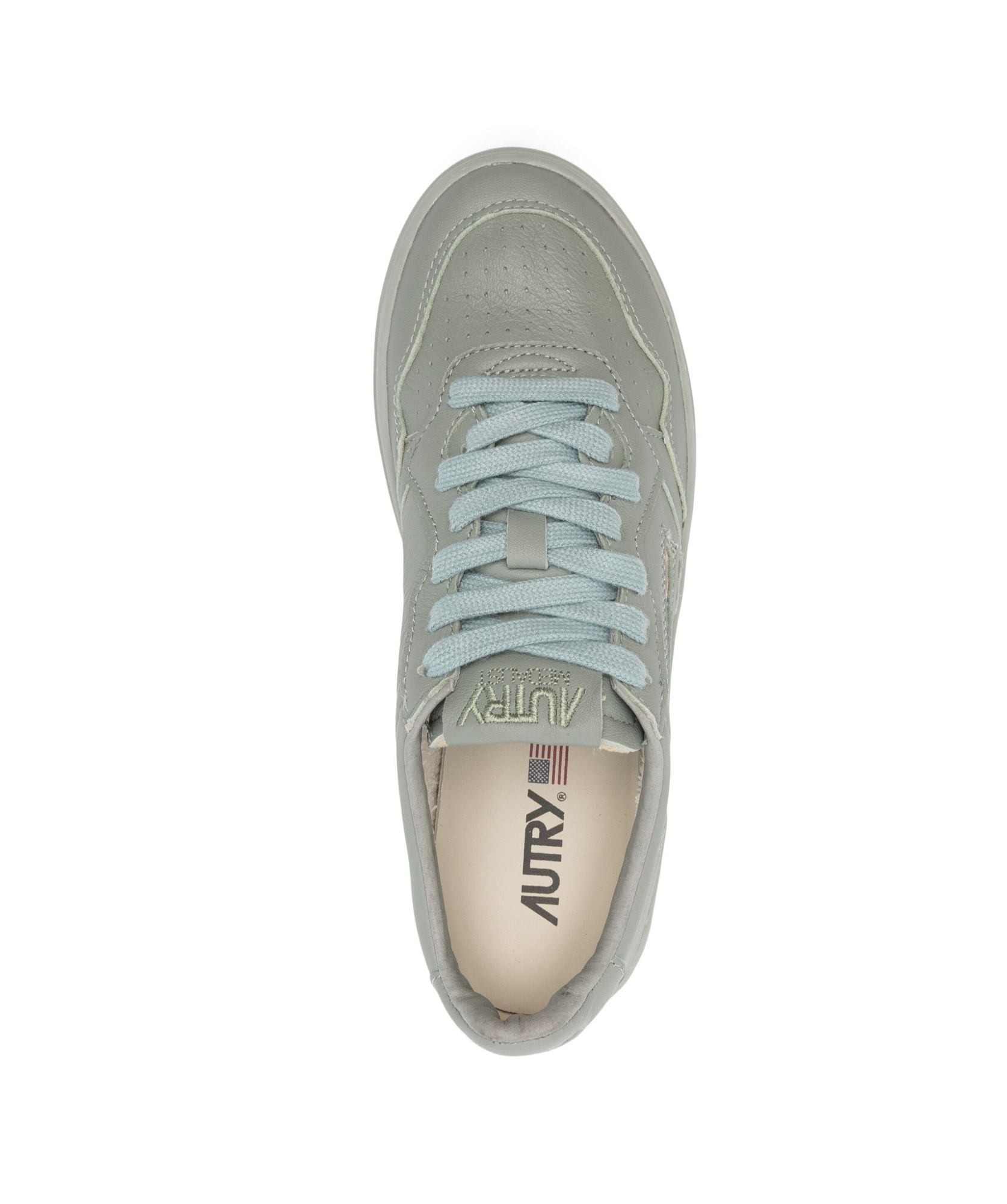 Autry Medalist Leather Sneakers In Gray