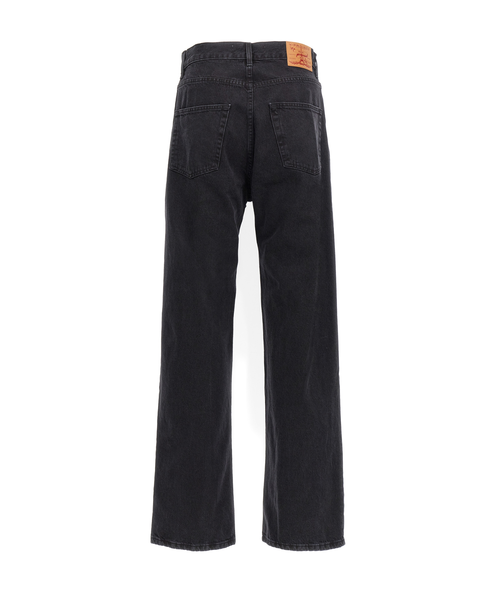 Y/project Black Evergreen Cut Out Jeans In Black