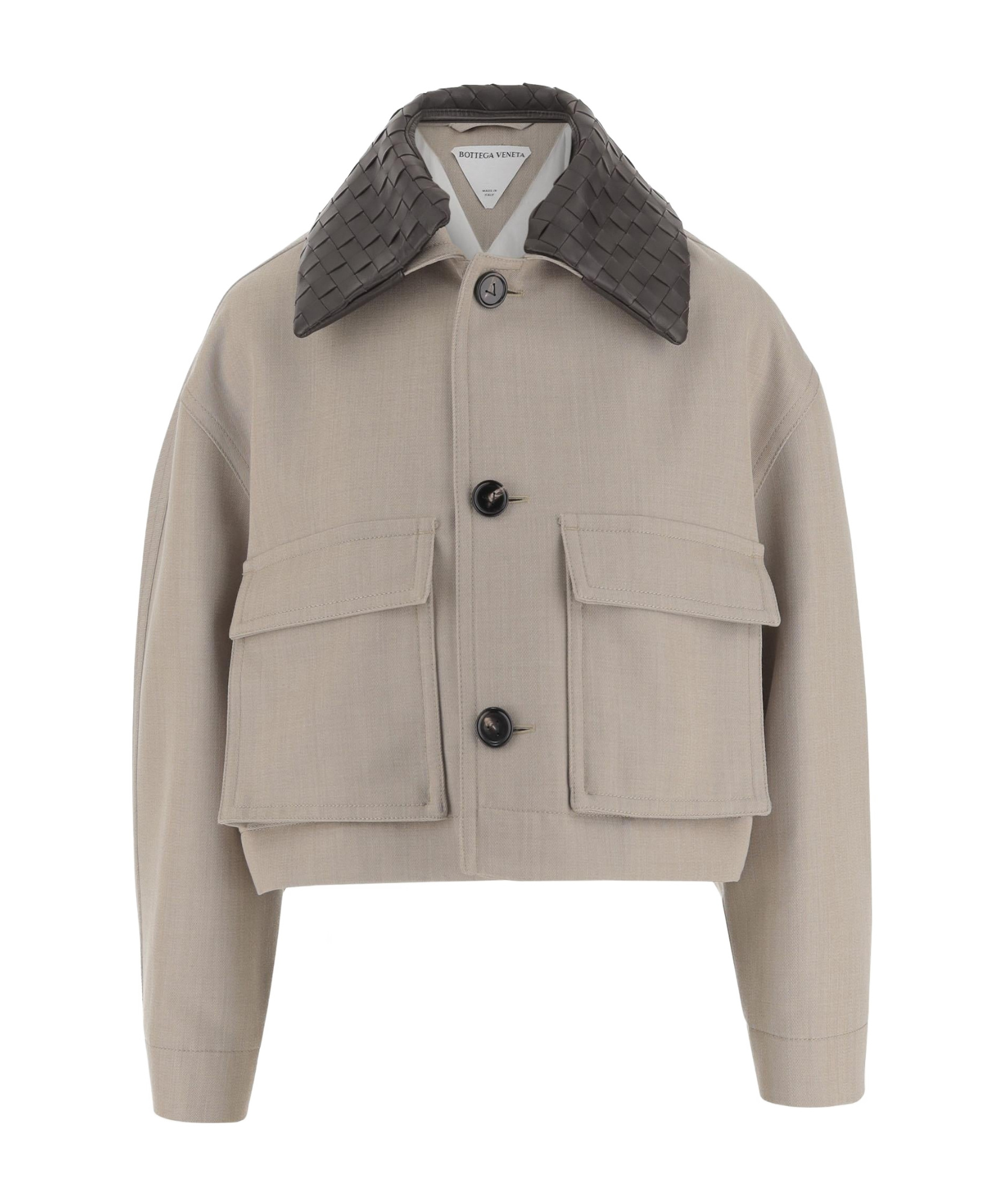 Bottega Veneta Long-sleeved Casual Jacket In Gray