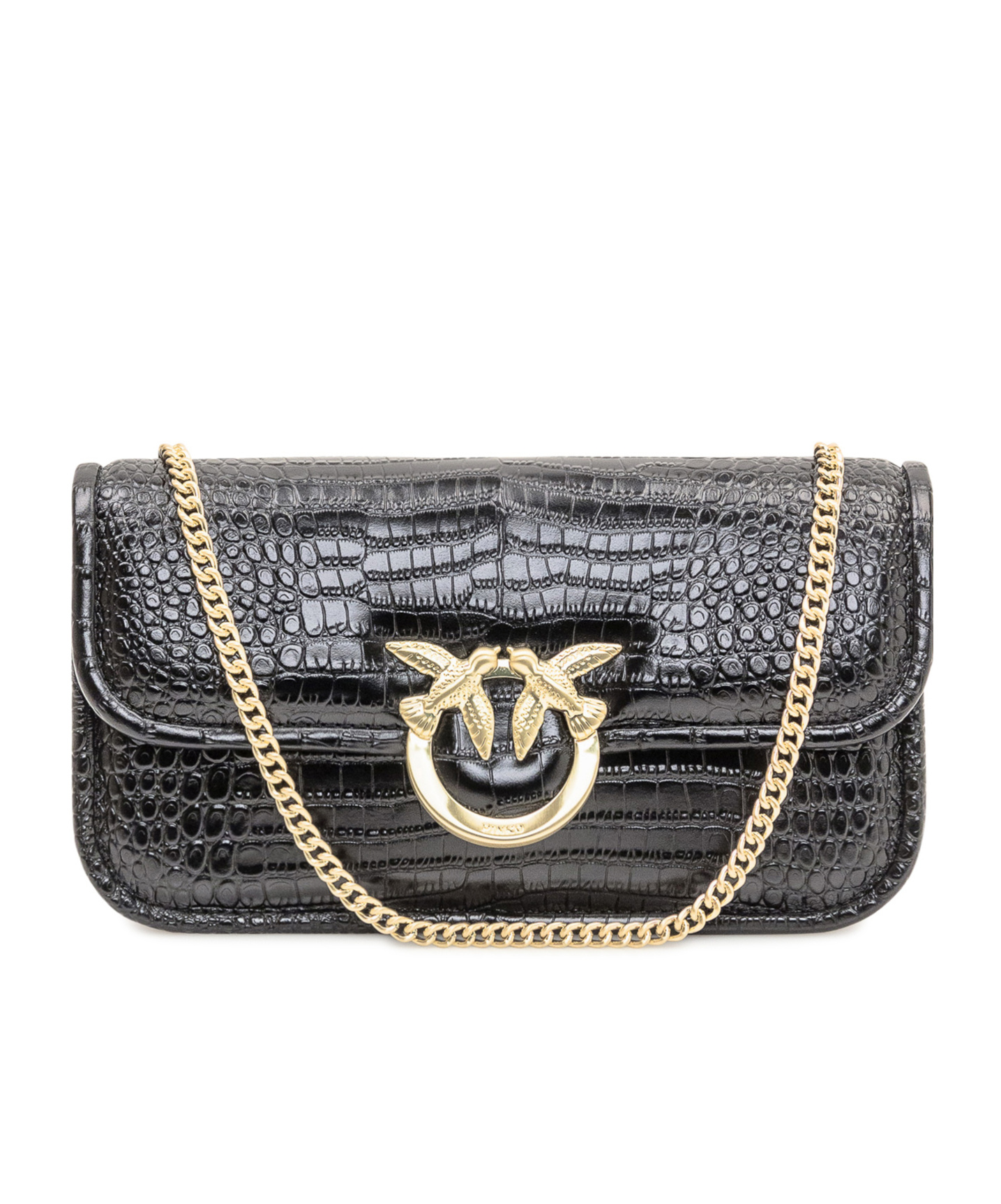 Pinko Love Box Baguette In Black