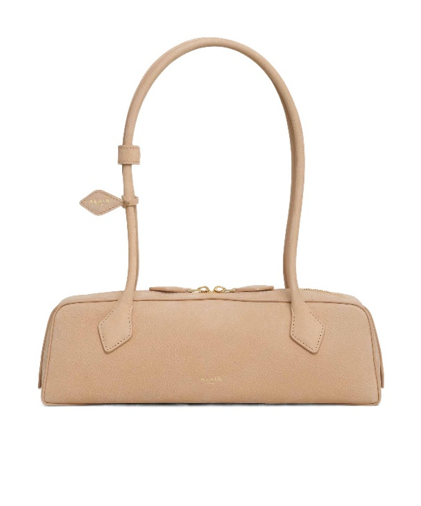 Alaïa Le Teckel Medium Bag In Nubuck In Sand