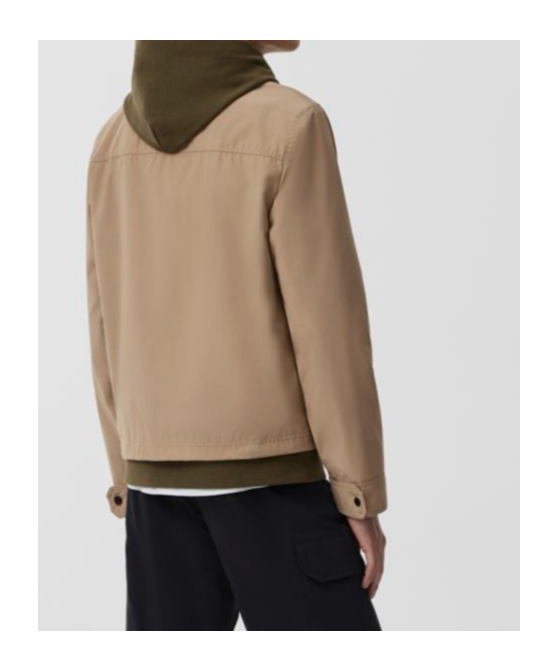 Shop Canada Goose Logo Patch Zip-up Jacket In Nude