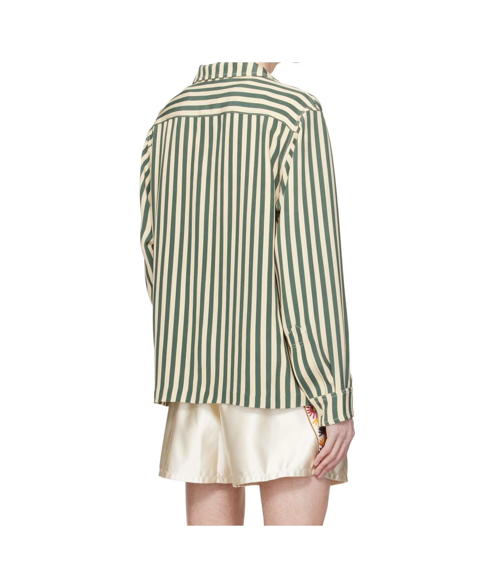Bode Soda Stripe Trillium Shirt In Nude