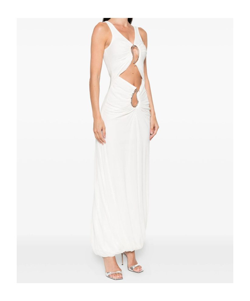 Christopher Esber Cut-out Gathered Dress In White