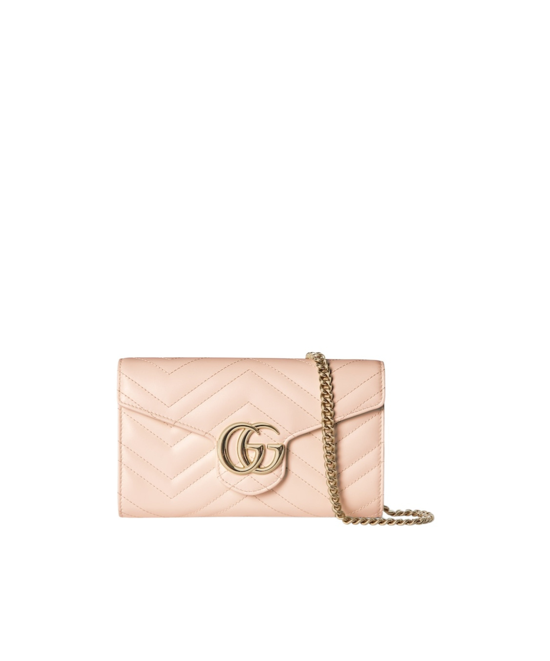 Gucci Gg Marmont Wallet On Chain In Pink