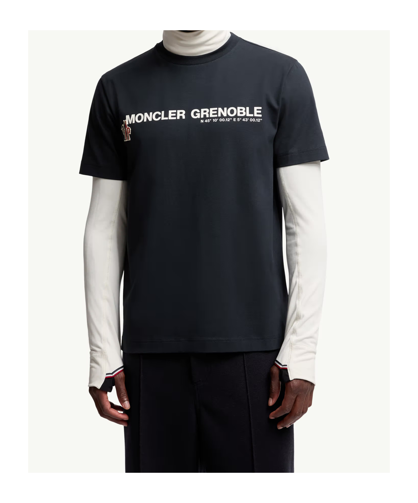 Moncler Logo Cotton T-shirt In Blue