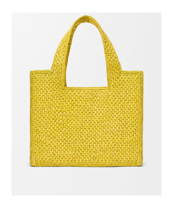 Shop Loewe Small Font Tote Bag In Yellow