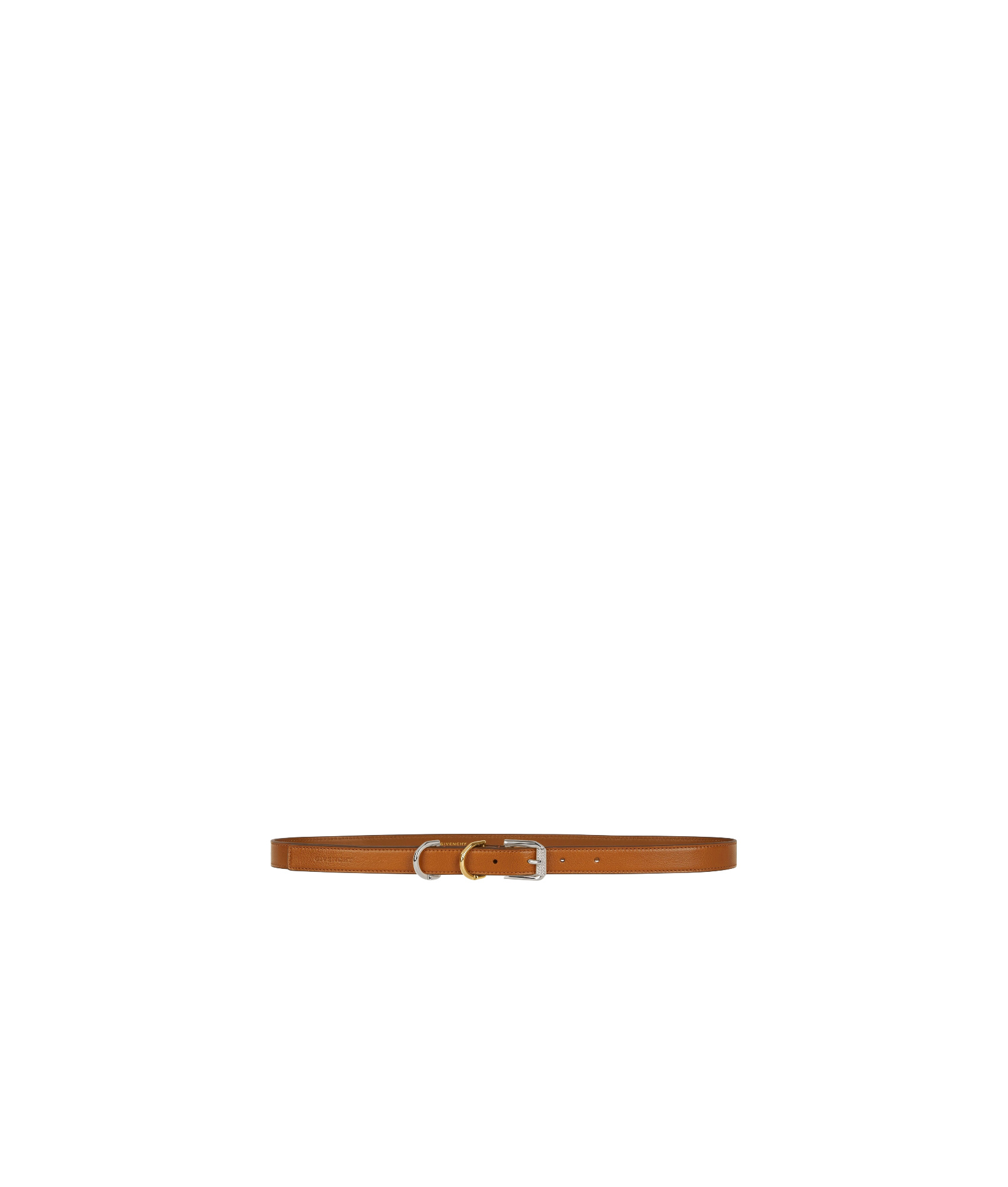 Givenchy Voyou Leather Belt In Brown