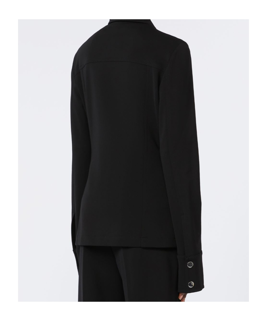 Sportmax Tailored Suit With Relaxed Fit And Vertical Cuts In Black
