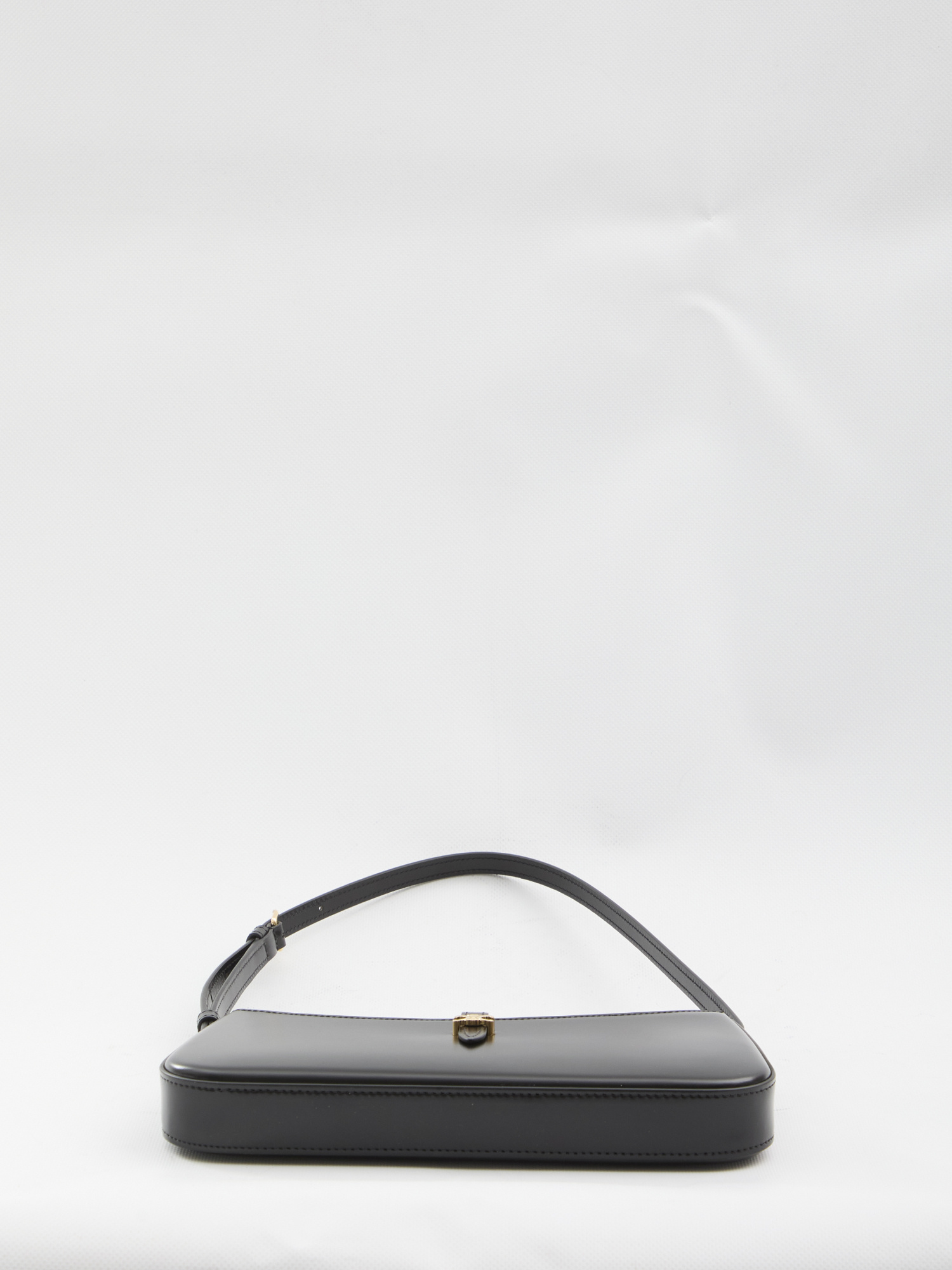 Celine Zipper Shoulder Bag In Black