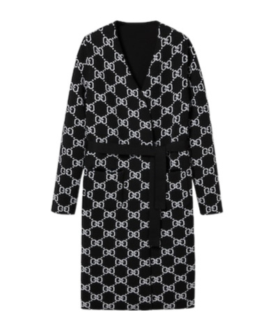 Gucci Double-sided Gg Cardigan In Black