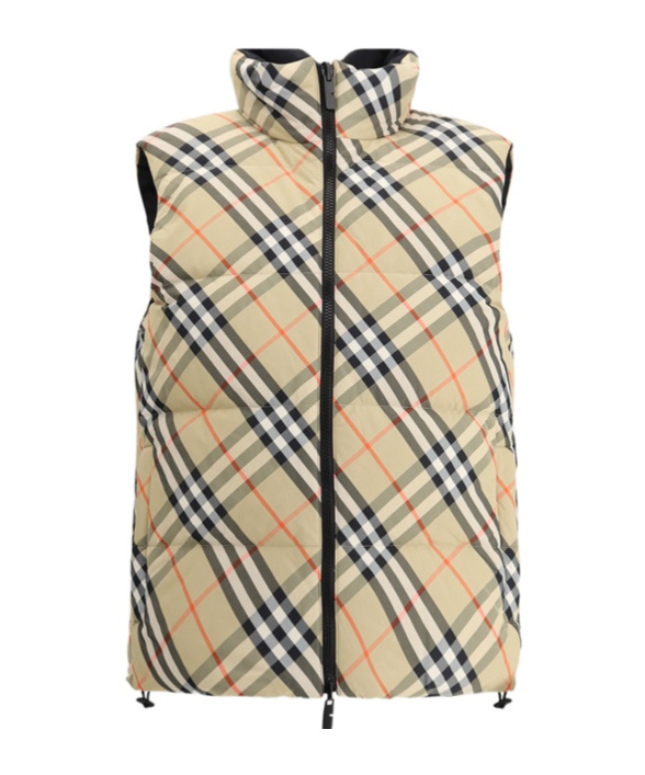 Burberry Double-sided Zipper Vest In Black