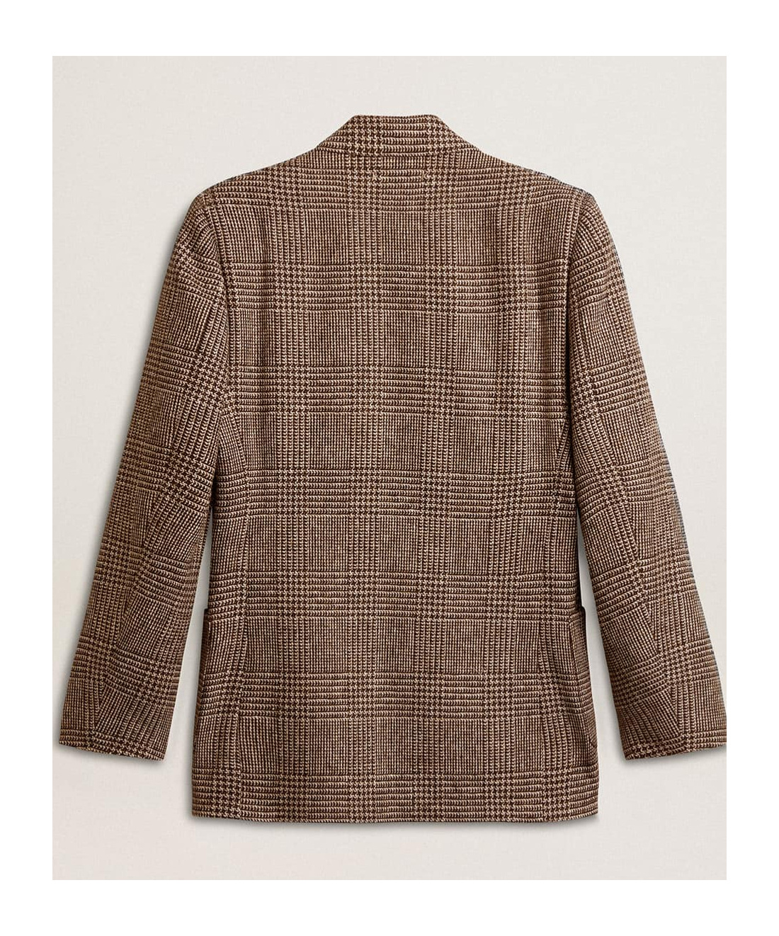 Golden Goose Houndstooth Check Blazer Jacket In Brown